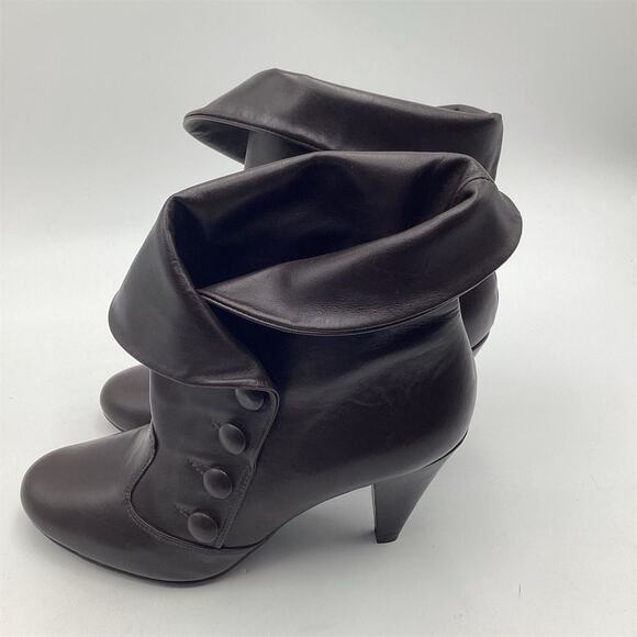 Gianni Bini Women's Brown Leather Ankle Booties Size 8 Block Heel - Picture 8 of 12